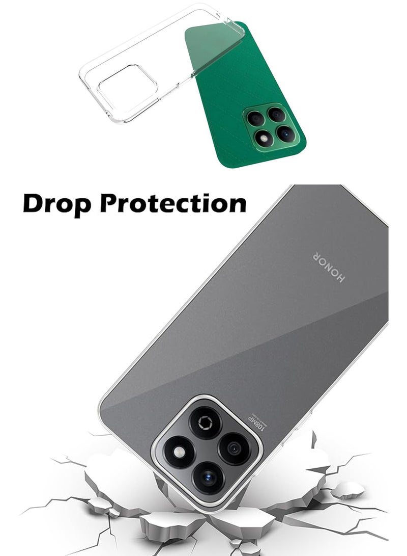 My Choice Soft Flexible Transparent Silicone Protective Back Case Cover for Honor X8b -Transparent - Image 4