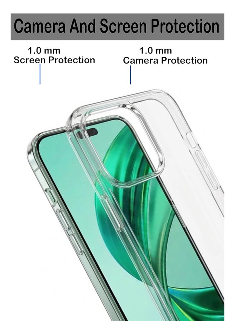 My Choice Soft Flexible Transparent Silicone Protective Back Case Cover for Honor X8b -Transparent - Image 2