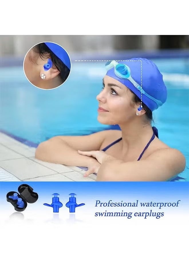 Generic Swimming Earplugs, 2 Pairs Pack Waterproof Reusable Silicone Swimming Ear Plugs for Swimming Showering Bathing Surfing Snorkeling and Other Water Sports, Suitable for Kids and Adults  - Image 4