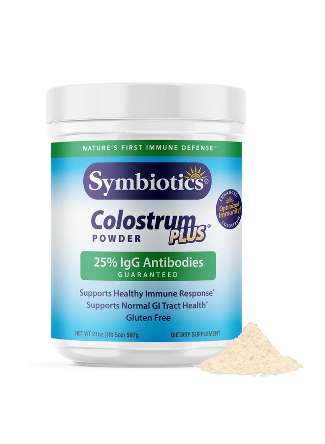 Symbiotics مسحوق كولستروم بلس من سيمبيوتكس 21 أونصة (597 جرام) - دعم المناعة - يعزز الأداء الرياضي ومستويات الحديد المثلى - إيمونوغلوبيولين - 25% أجسام مضادة lgG - خالي من الغلوتين - Image 1