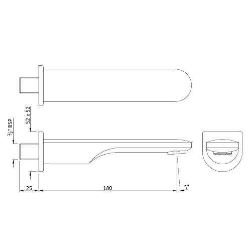 Jaquar BathtubSpouts Opal Prime Bathtub Spout - Chrome, Stainless Steel - Image 4