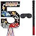 Harrycle Race Car Piata Pull String Cars Piatas for Birthday Party Decorations Number 2 3 4 5 6 with Blindfold Stick Small Red Black Racing Theme 2nd 3rd 4th 5th 6th Party SuppliesNumber 5 - Image 3