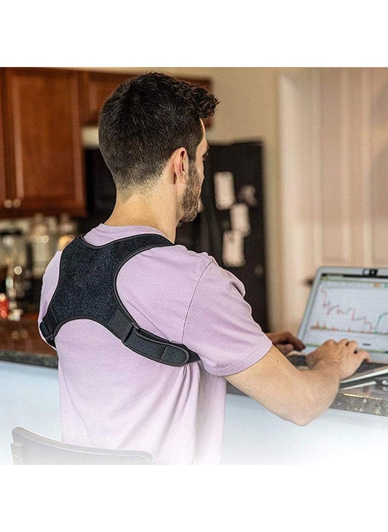 Generic - Adjustable Posture Corrector for Men and Women – Back Brace with Shoulder and Spine Support – Breathable & Invisible Pain Relief for Neck, Shoulder, and Back - Image 1