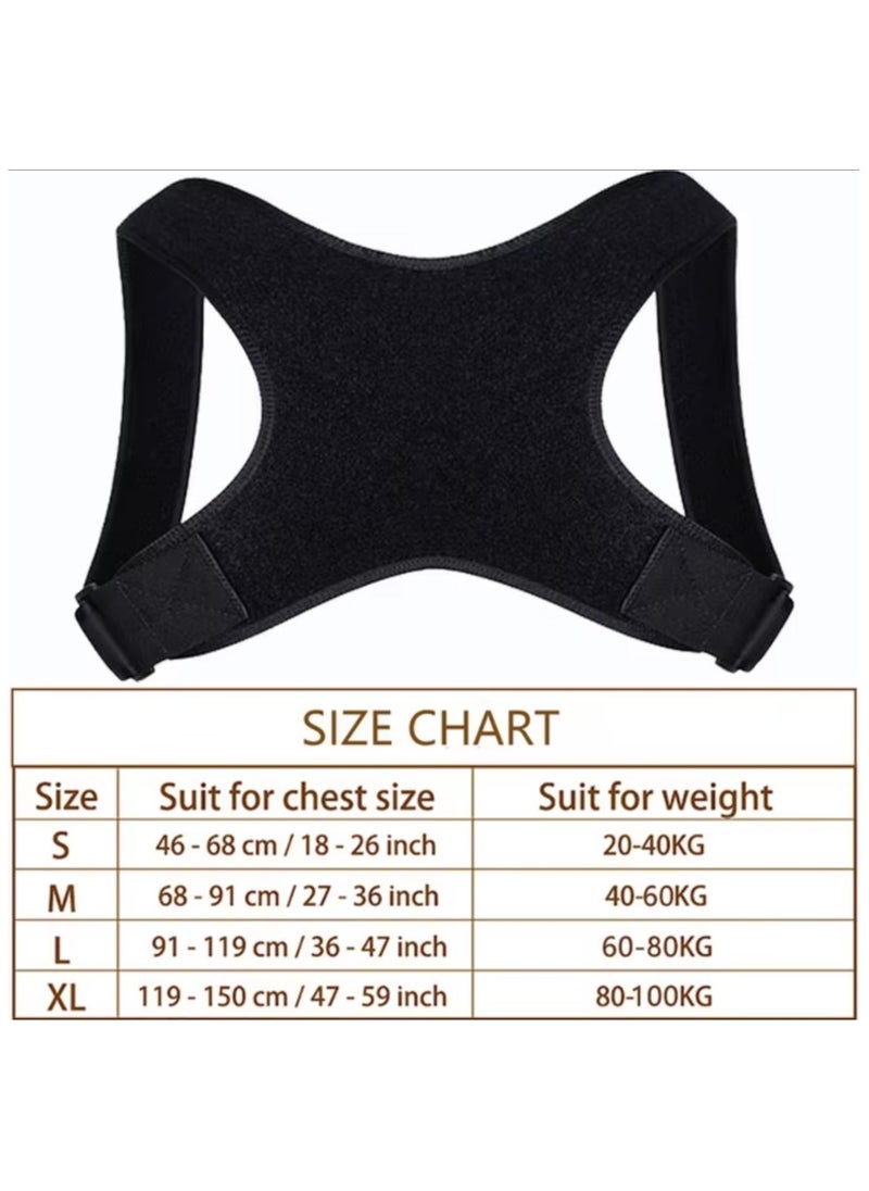 Generic - Adjustable Posture Corrector for Men and Women – Back Brace with Shoulder and Spine Support – Breathable & Invisible Pain Relief for Neck, Shoulder, and Back - Image 1
