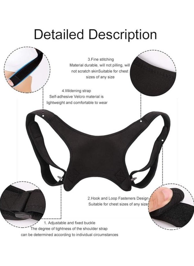 Generic - Adjustable Posture Corrector for Men and Women – Back Brace with Shoulder and Spine Support – Breathable & Invisible Pain Relief for Neck, Shoulder, and Back - Image 1