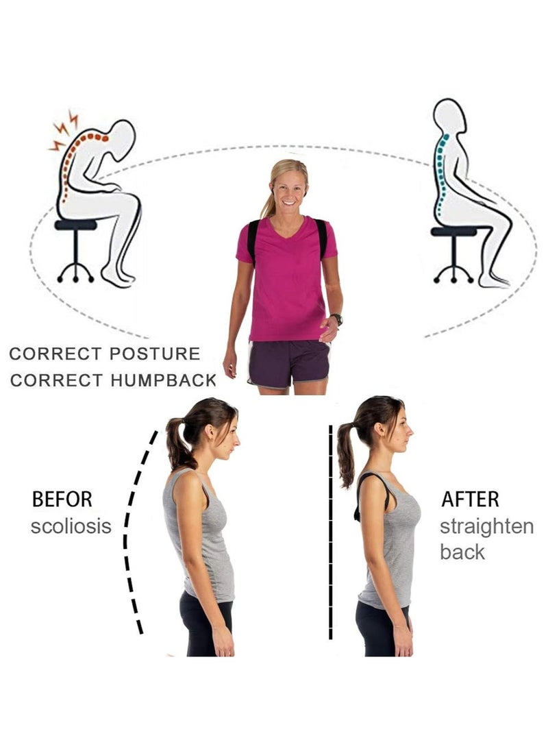Generic - Adjustable Posture Corrector for Men and Women – Back Brace with Shoulder and Spine Support – Breathable & Invisible Pain Relief for Neck, Shoulder, and Back - Image 1