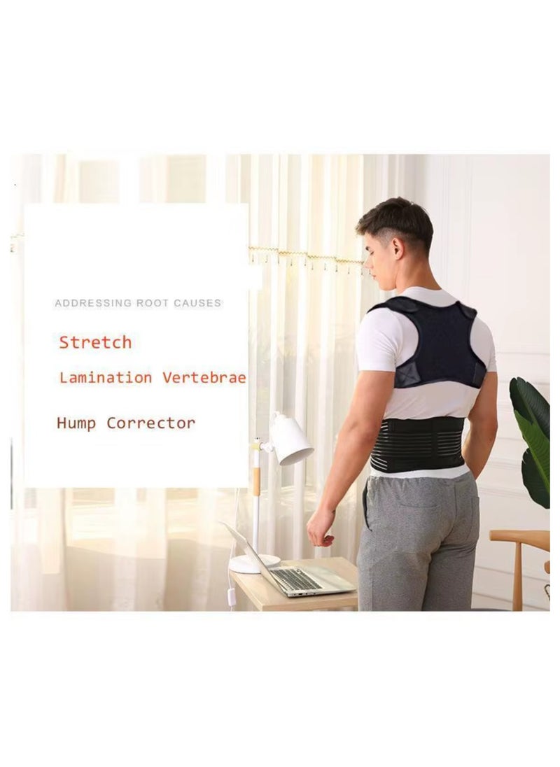 Generic - Adjustable Posture Corrector for Men and Women – Back Brace with Shoulder and Spine Support – Breathable & Invisible Pain Relief for Neck, Shoulder, and Back - Image 1