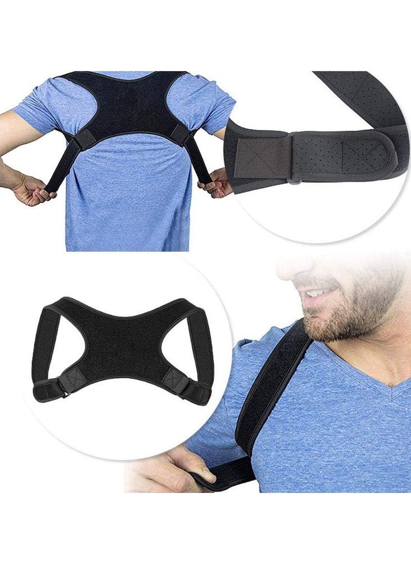 Generic - Adjustable Posture Corrector for Men and Women – Back Brace with Shoulder and Spine Support – Breathable & Invisible Pain Relief for Neck, Shoulder, and Back - Image 1