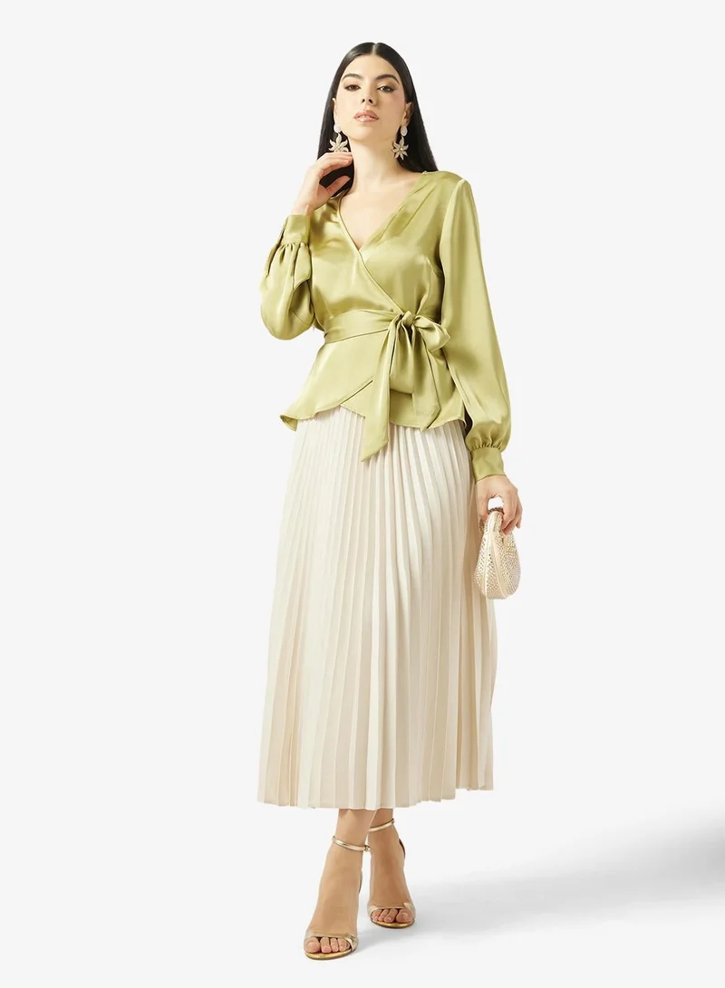 VERO MODA Long Sleeve Wrap Top