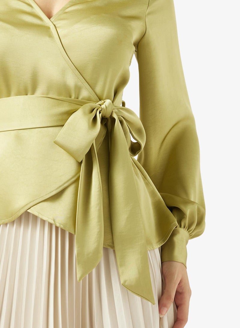 VERO MODA Long Sleeve Wrap Top - Image 5