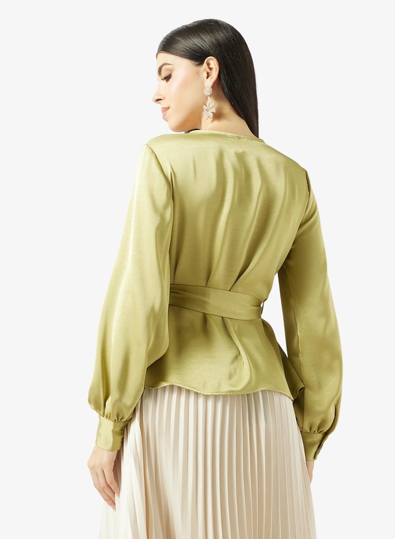 VERO MODA Long Sleeve Wrap Top - Image 4