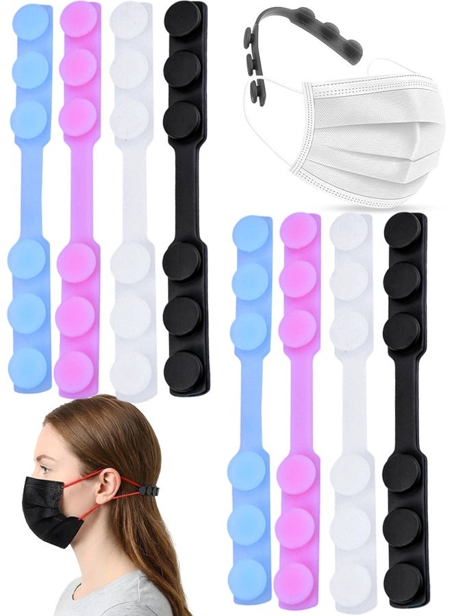 8PCS Ear Savers for Masks - Mask  Holders to Protect Ears, Mask Straps for Back of Head, Face Mask Extender Strap, Mask Hooks Behind Head - Image 1