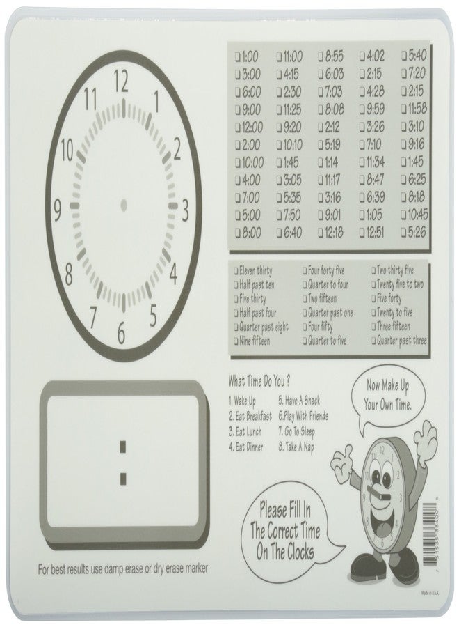 Painless Learning Time to Tell Time Placemat Large - Image 2