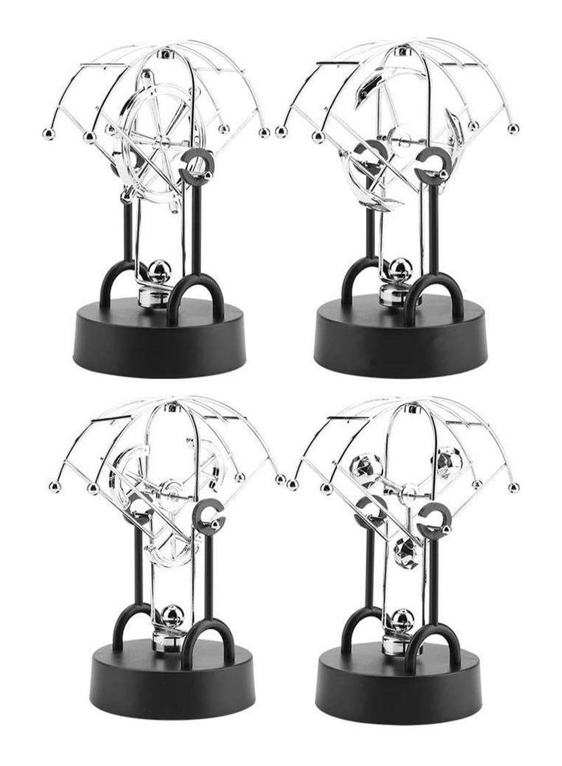 KASTWAVE لعبة هزاز نيوتن للحركة الدائمة الإلكترونية 11 * 20 سم دوران ثنائي لتزيين المكتب والمنزل، نوع مظلة - Image 5