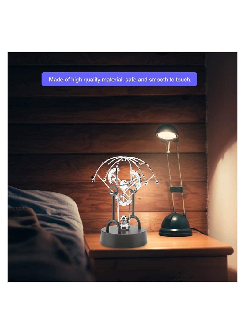 KASTWAVE لعبة هزاز نيوتن للحركة الدائمة الإلكترونية 11 * 20 سم دوران ثنائي لتزيين المكتب والمنزل، نوع مظلة - Image 3