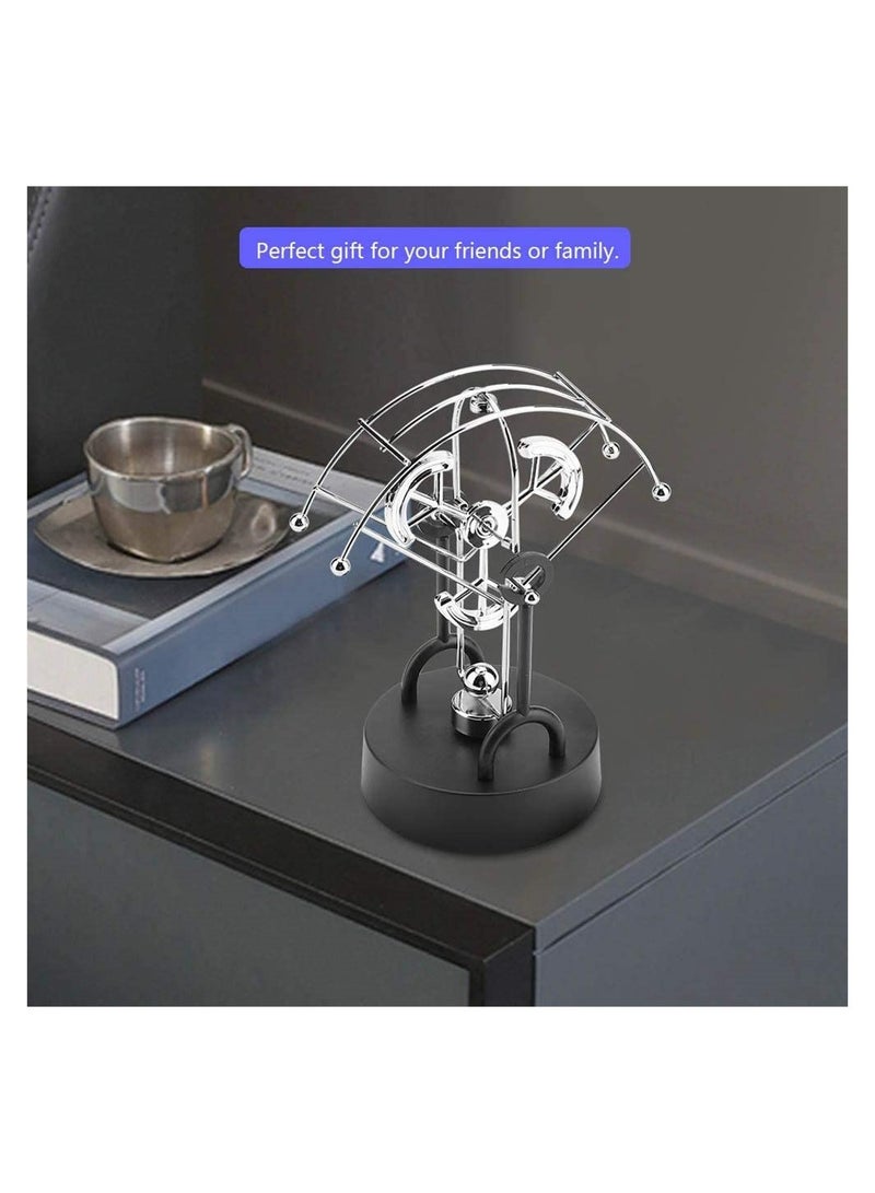 KASTWAVE لعبة هزاز نيوتن للحركة الدائمة الإلكترونية 11 * 20 سم دوران ثنائي لتزيين المكتب والمنزل، نوع مظلة - Image 4