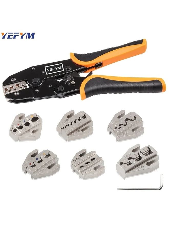 HX 03B 6JAW Ratchet Crimping Tool Set with Interchangeable Jaws Heat Shrink Tubing Ferrules - Image 2