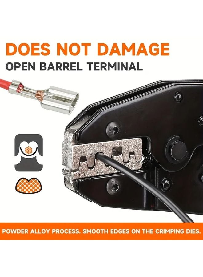 HX 03B 6JAW Ratchet Crimping Tool Set with Interchangeable Jaws Heat Shrink Tubing Ferrules - Image 3