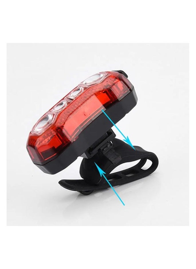 Generic - HJ-037 rechargeable  bicycle tail light , Red color , USB charger ,different light moods - Image 1