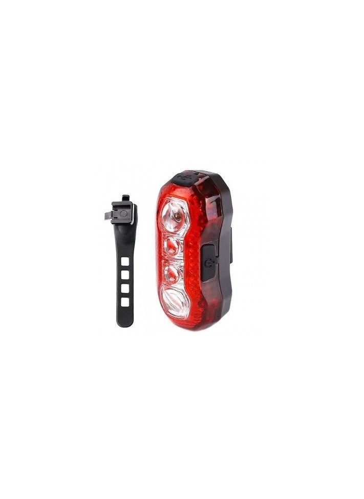 Generic - HJ-037 rechargeable  bicycle tail light , Red color , USB charger ,different light moods - Image 1