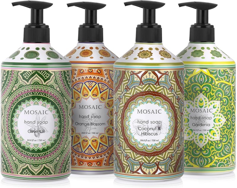 Mosaic Hand Soap Gift Set - 4 Scents - Image 2