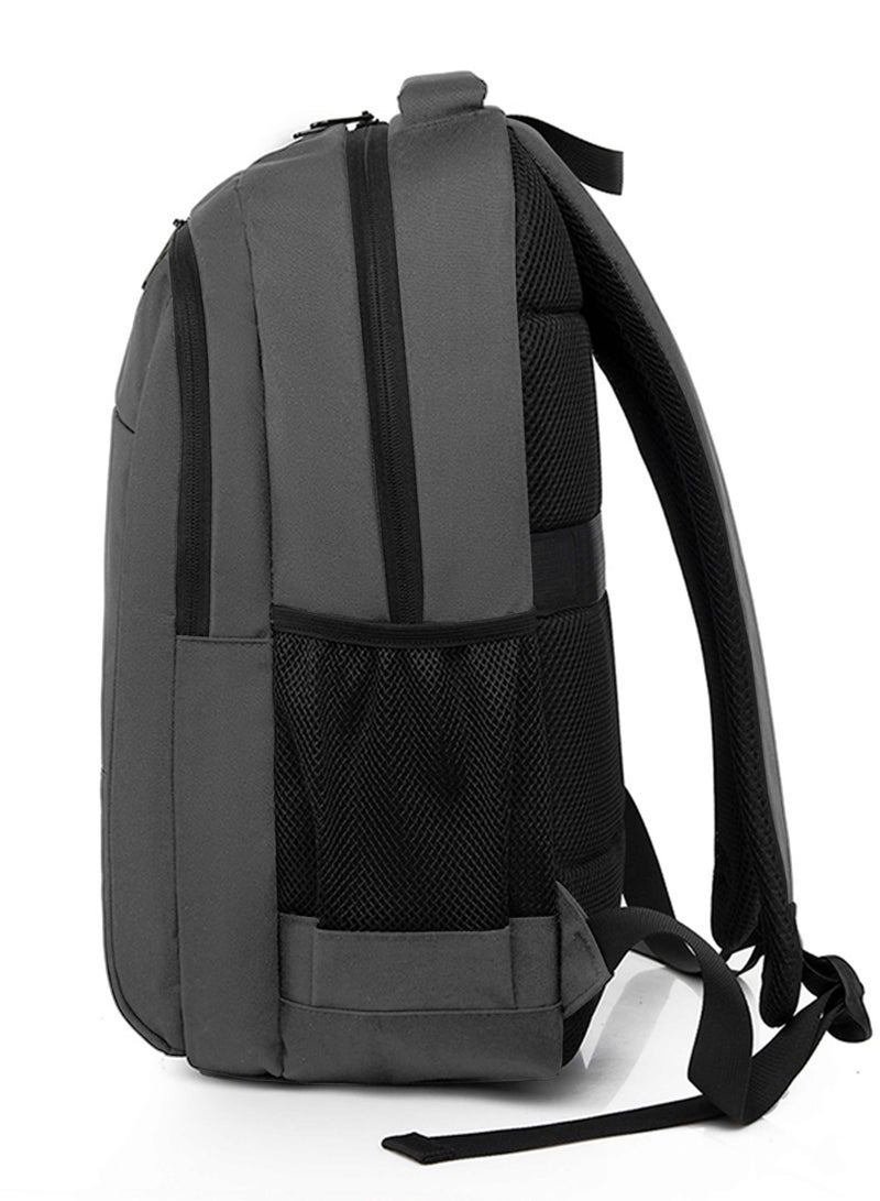 هايك Hike Unisex Durable Sling Laptop Backpack Water Resistant Premium Casual Daypack for Travel/Business/College/School, HK9901-Grey - Image 3