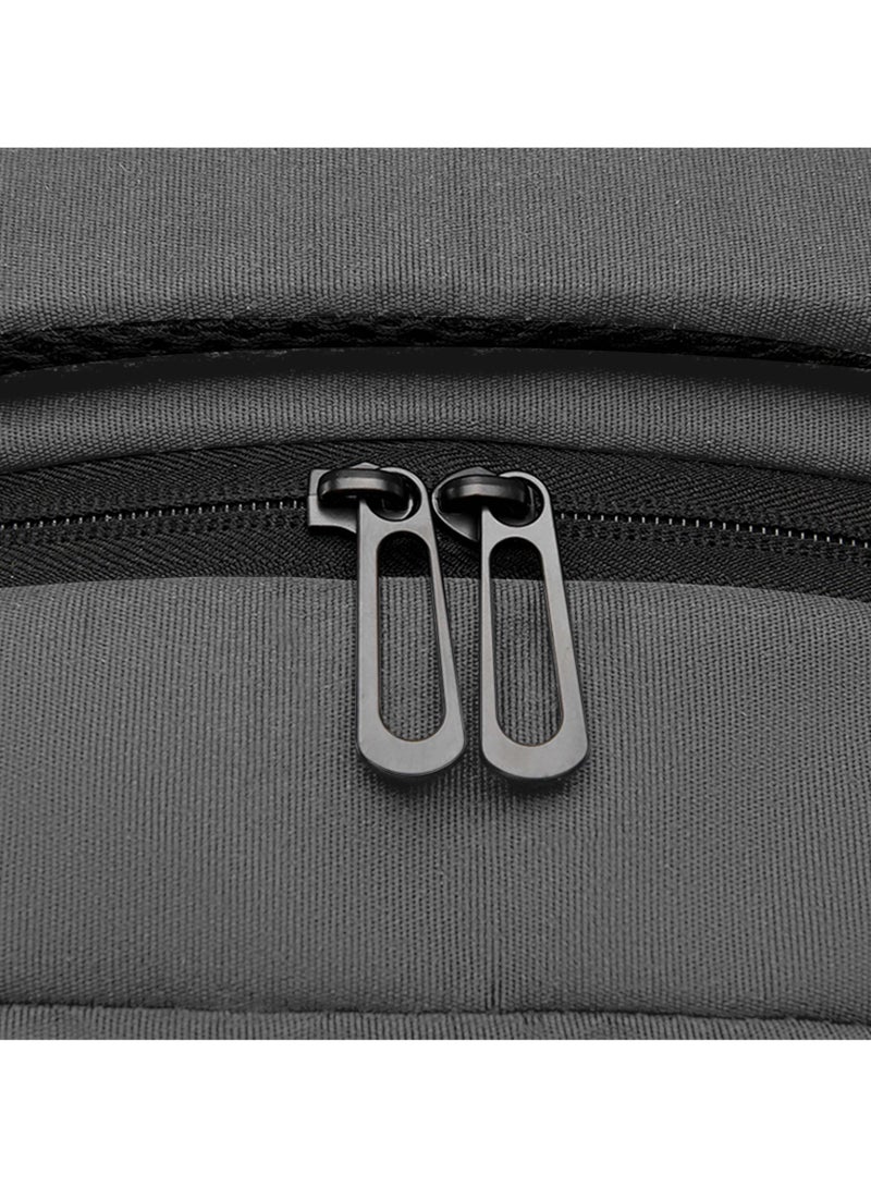 هايك Hike Unisex Durable Sling Laptop Backpack Water Resistant Premium Casual Daypack for Travel/Business/College/School, HK9901-Grey - Image 5