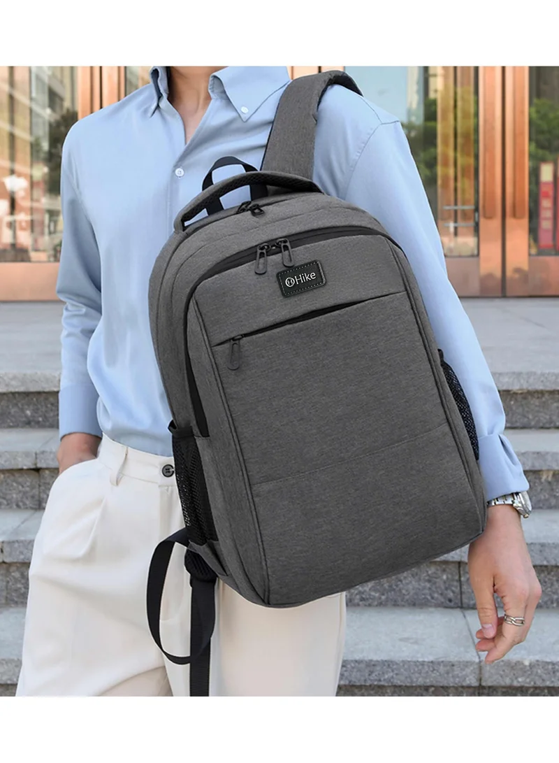 Hike Unisex Durable Sling Laptop Backpack Water Resistant Premium Casual Daypack for Travel/Business/College/School, HK9901, Grey