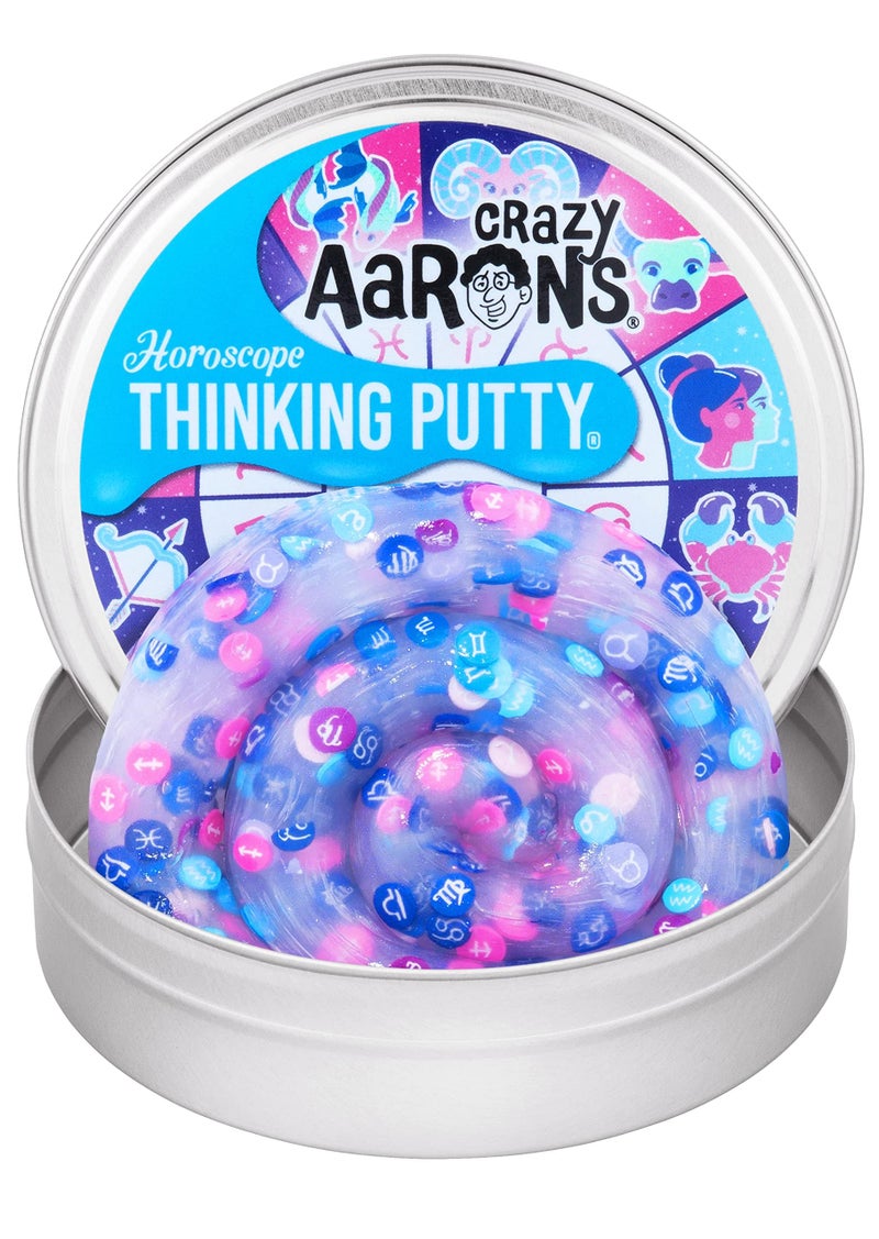Crazy Aaron's Thinking PuttyÂ® - Horoscope - Sensory Putty for Kids and Grown ups in a 4" Tin - Creative and Endless Fun, Stress Relief Therapy Toys, Never Dries Out - Made in USA - Image 1