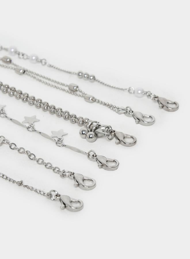 ستايلي طقم 6 أساور متنوعة ستار دروب - Image 4