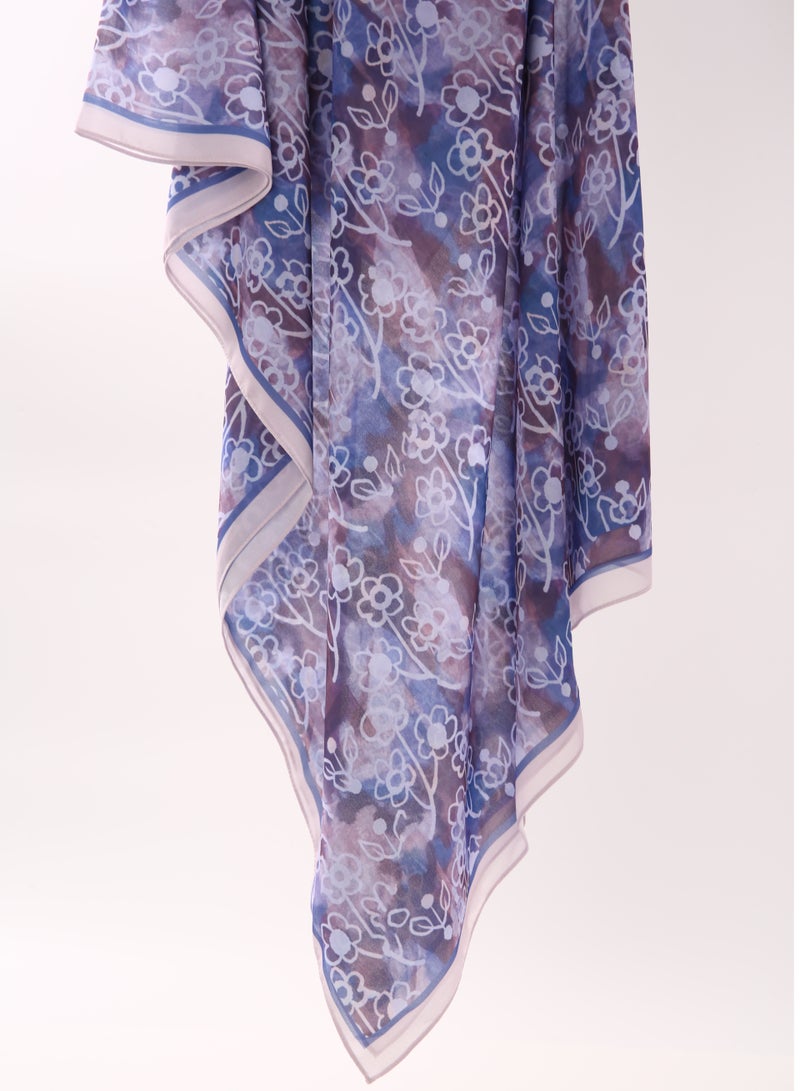 ShineShe Ladies Hijab Small Flower Printed Chiffon Bubble Scarf - Image 5