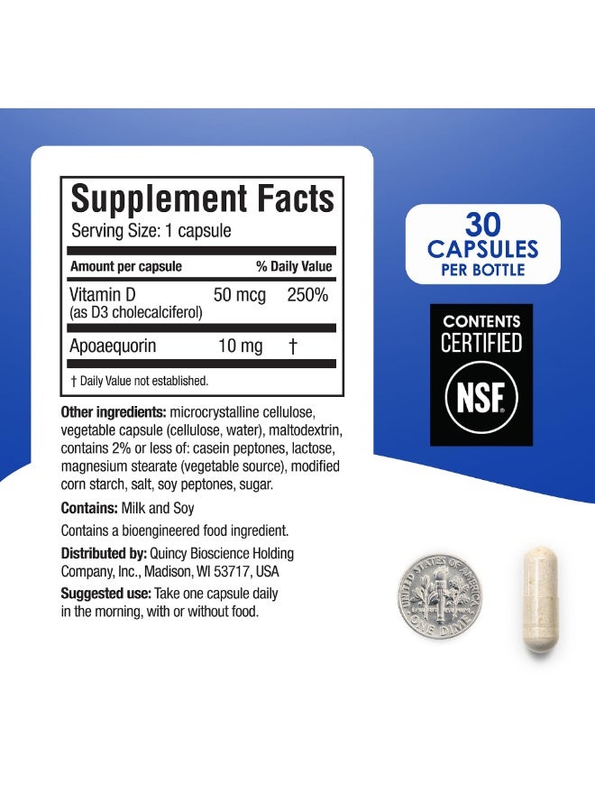 Prevagen Regular Strength Capsules 30 Count 1 Month Supply Supports Brain Health Vitamin D3 - Image 3