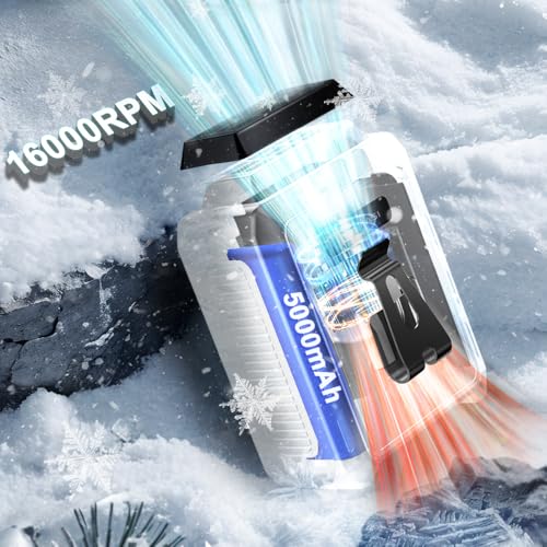 CAZOKASI Personal Waist Clip Fan Rechargeable Wearable Hand Free Wearable Cooler Fan for Traveling Working Outdoor Office (5000mAh / White) - Image 2