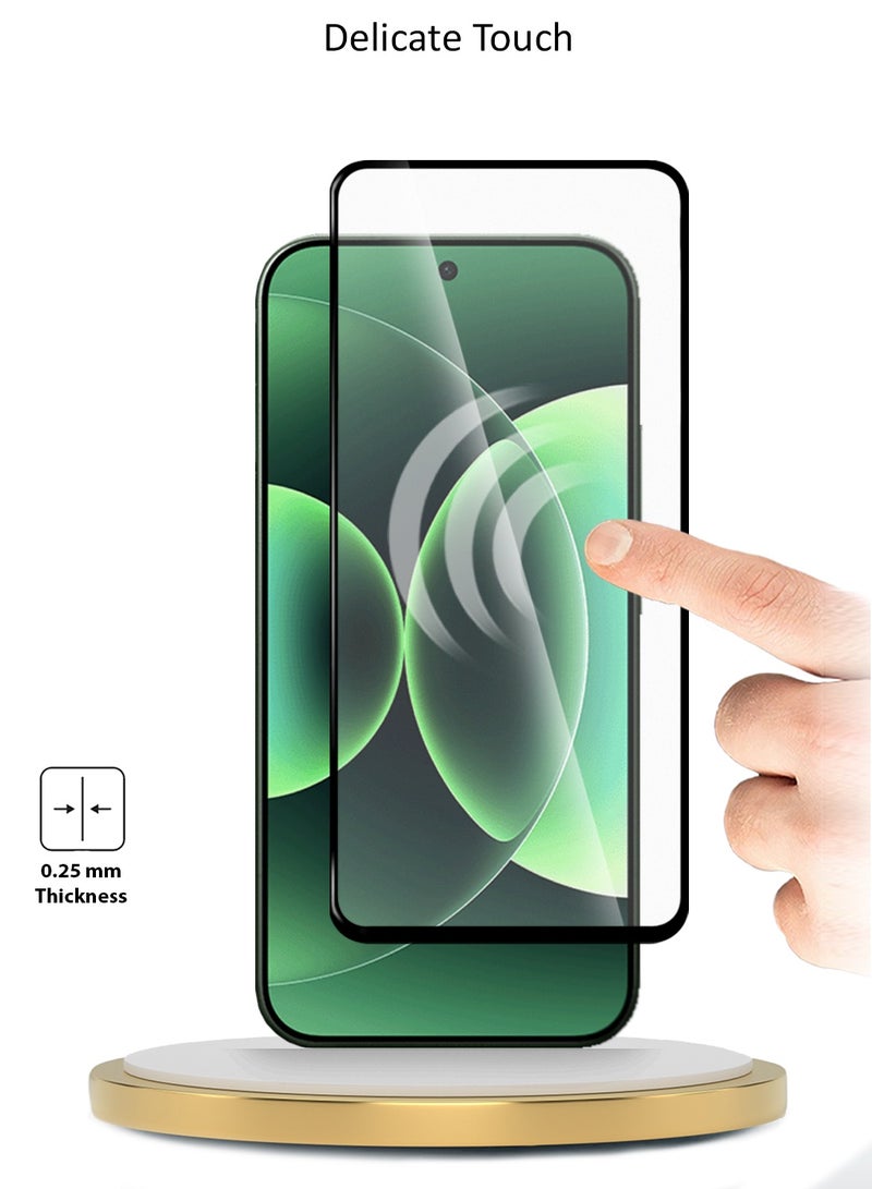 Wtech Xiaomi 17 Pro 5G 2025 Premium E2E Series Full Glue Full Cover Tempered Glass Screen Protector (MSGECN) - Clear/Black - Image 4