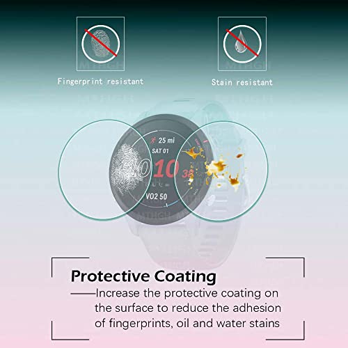 MTHGH Screen Protector for Garmin fenix 7/7 Sapphire Solar Smartwatch [4 Pcs] + Anti-dust Plugs 5Pcs, Tempered Glass 9H Hardness Anti-Scratch Bubble Free Film Ultra-Thin Protective Cover - Image 5