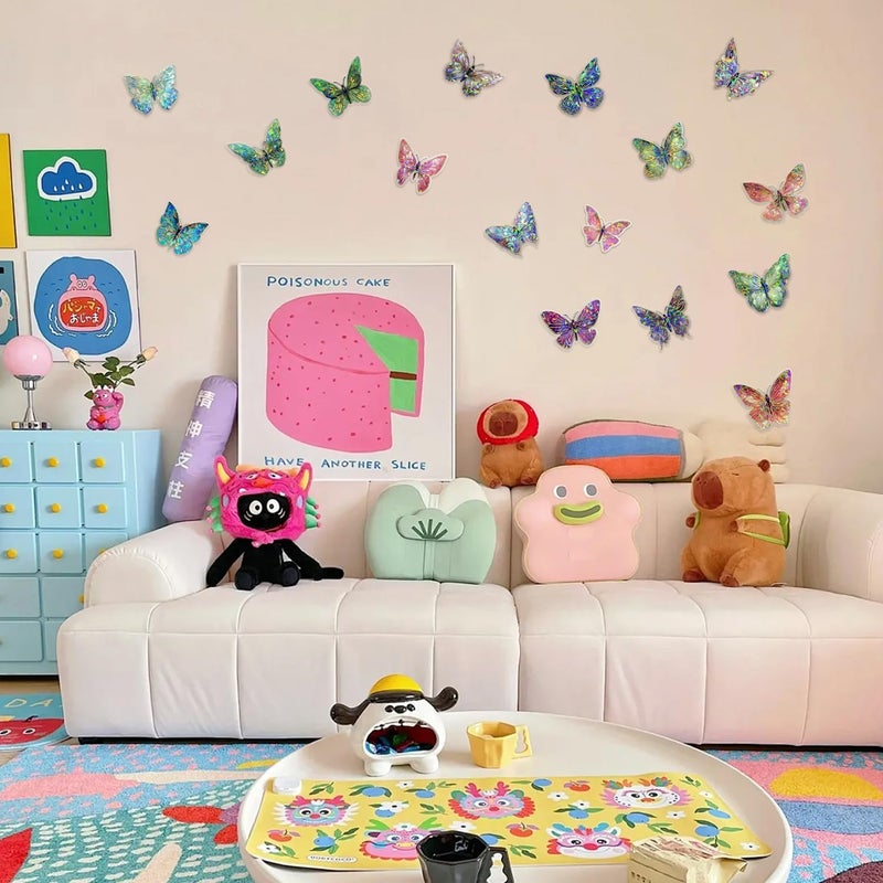 HIKKY 60PCS 3D Butterfly Wall Decor Stickers - Image 3
