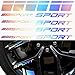 Pincuttee 14pcs Car Decal StickersWheel Rim Decal StickerSport Logo Reflective StickersSport Emblem Car Rear Bumper StickerRear Mirror Decals for All VehiclesMultiColor14PCS - Image 2