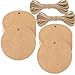 G2PLUS 100PCS Kraft Paper Gift Tag with String22 Round Paper Tags Blank Hang Tags Brown Circle Tags with Holes for Craft Projects Xmas Gift DIY Wedding Favor Bag - Image 1