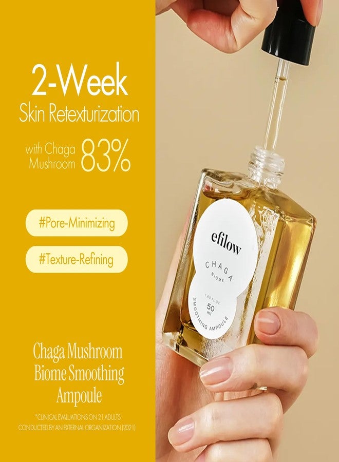 efilow Chaga Mushroom Biome Smoothing Ampoule | Skin-Nourishing Face Serum for Glowing Skin |Skin-Repairing Korean Serum for Smoother Skin Texture| Strengthening Night Repair Serum (1.69 Fl Oz) - Image 2