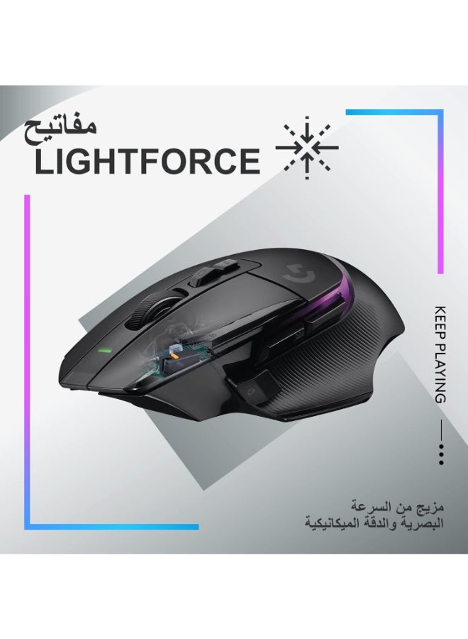 لوجيتيك ماوس الألعاب اللاسلكي G502x Plus يصل إلى 25600 نقطة في البوصة باللون الأسود - Image 2