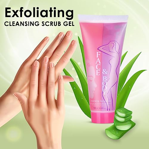 Adbeni Aloevera Face & Body Cleansing Scrub Gel, (100ml) - Image 2