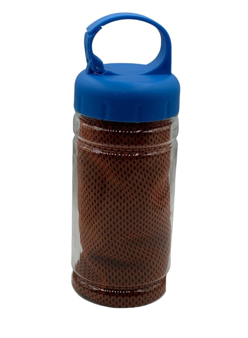 SFMW Sweat-absorbent Cooling Towel - light brown 100x30cm - Image 1