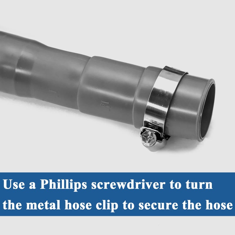 Funmit 8Ft Universal Washing Machine Drain Hose Flexible Extension Hose Fit For Most Household Washing Machines - Image 4