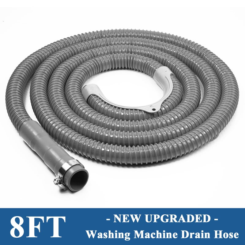 Funmit 8Ft Universal Washing Machine Drain Hose Flexible Extension Hose Fit For Most Household Washing Machines - Image 2