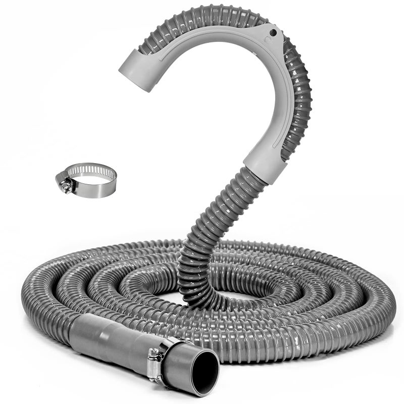 Funmit 8Ft Universal Washing Machine Drain Hose Flexible Extension Hose Fit For Most Household Washing Machines - Image 1