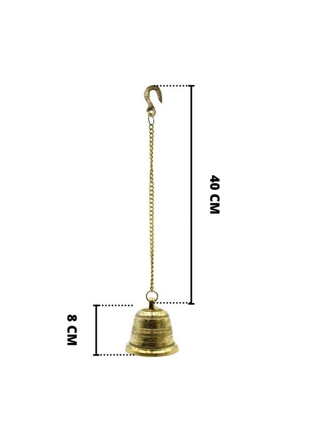 Puja N Pujari Puja N Pujari Hanging Brass Bell for Puja Room and Home Temple  - Image 4
