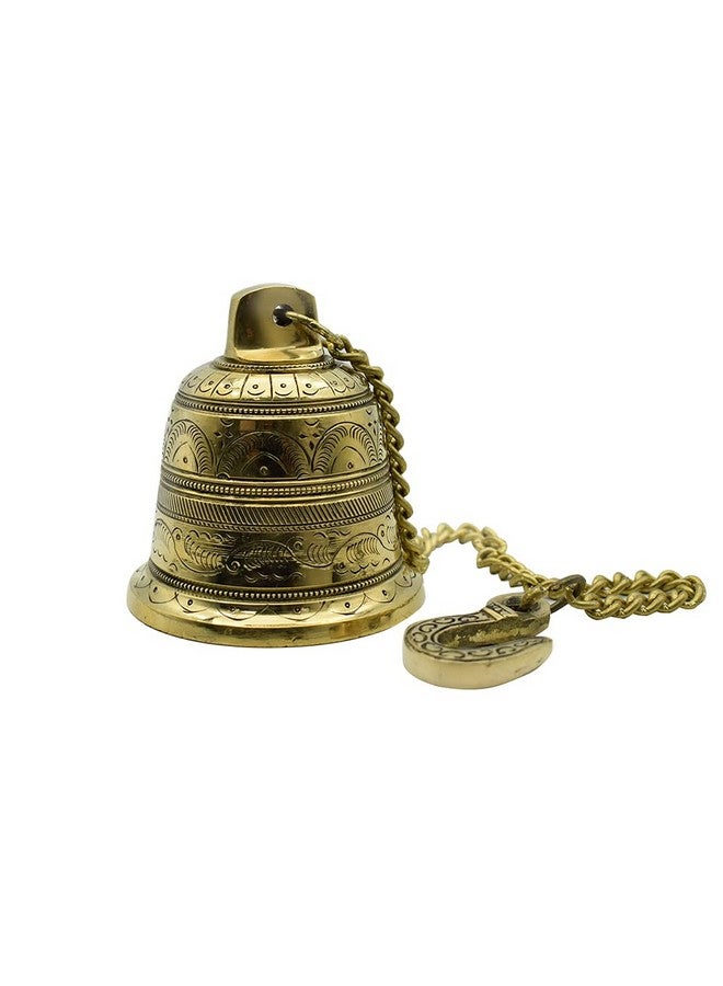 Puja N Pujari Puja N Pujari Hanging Brass Bell for Puja Room and Home Temple  - Image 3