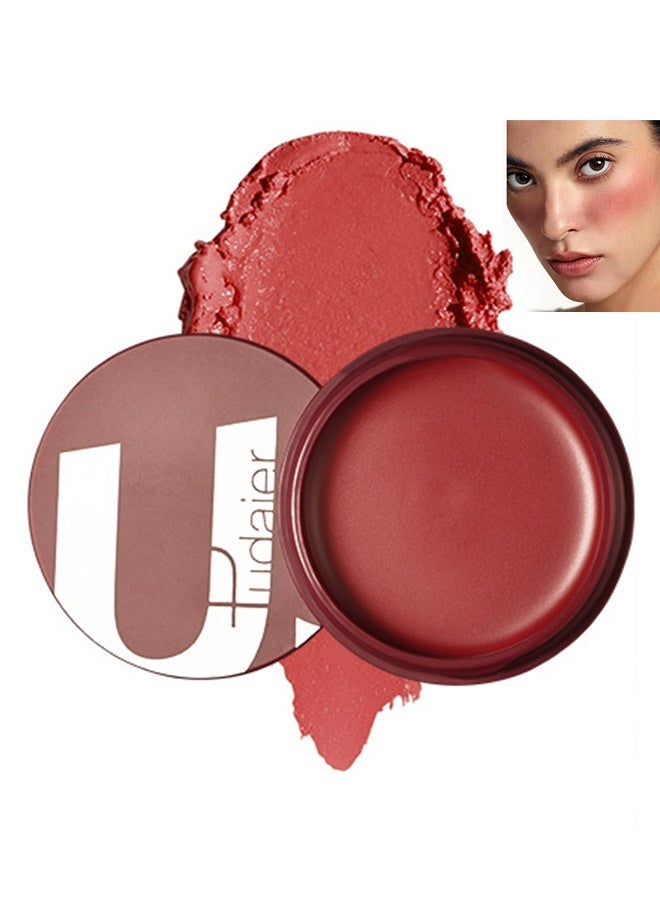 بوداير أحمر خدود مات طويل الثبات، بلسم مكياج للوجه، كريم أحمر خدود مقاوم للماء ومغذي للوجه، أحمر خدود لتحديد الخدود، يحتوي على زيت الخروع وفيتامين E، أحمر خدود شديد التصبغ لإطلالة طبيعية #08 - Image 1