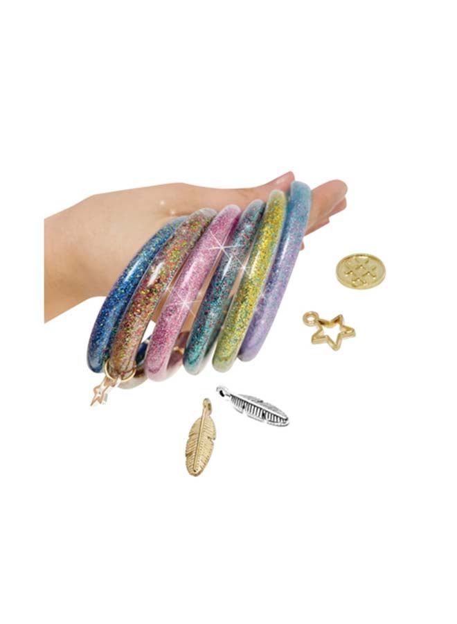 Hashtag Water Bracelet DIY Kit – Create 47 Shimmering Bracelets with Glitter, Beads & Charms for Girls (Age 6+) - Image 5