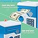 Yoego Kids Money Bank Electronic Piggy Banks Great Gift Toy for Kids Children Auto Scroll Paper Money Saving Box Password Coin BankPerfect Toy Gifts for Boys Girls Blue White - Image 2
